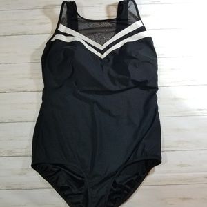 Longitude Womens Black Swimsuit 20w
